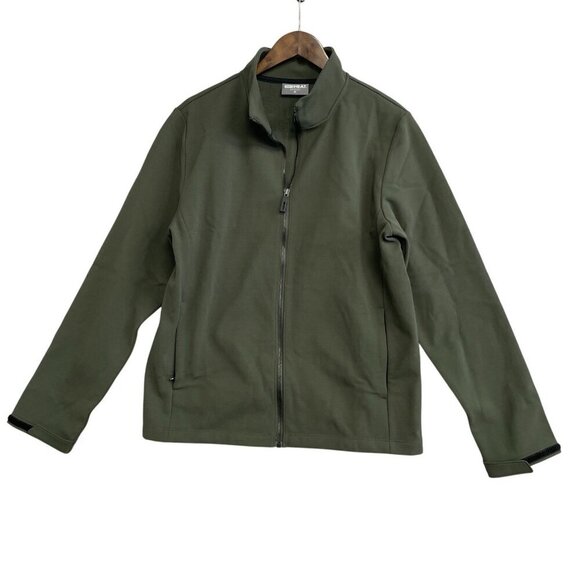 NWOT 32 Degrees Heat Men's M Olive Green Full-Zip Windbreaker Jacket - Picture 2 of 8